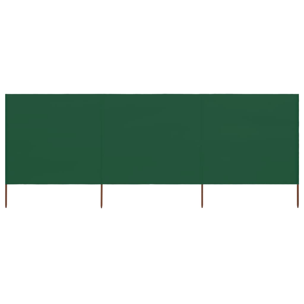 Windscherm 9-Panelen Stof Groen