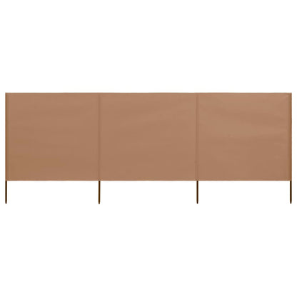 Windscherm 6-Panelen Stof Taupe