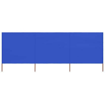 Windscherm 9-Panelen Stof Azuur Blauw