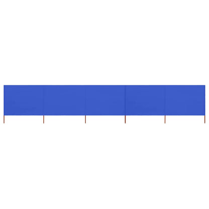 Windscherm 9-Panelen Stof Azuur Blauw