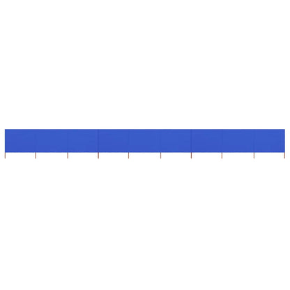 Windscherm 9-Panelen Stof Azuur Blauw