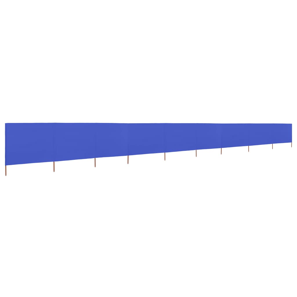 Windscherm 9-Panelen Stof Azuur Blauw