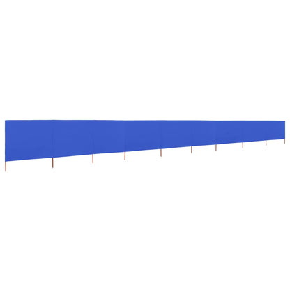 Windscherm 9-Panelen Stof Azuur Blauw