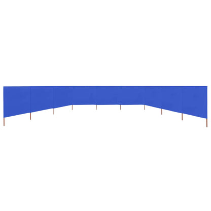 Windscherm 9-Panelen Stof Azuur Blauw