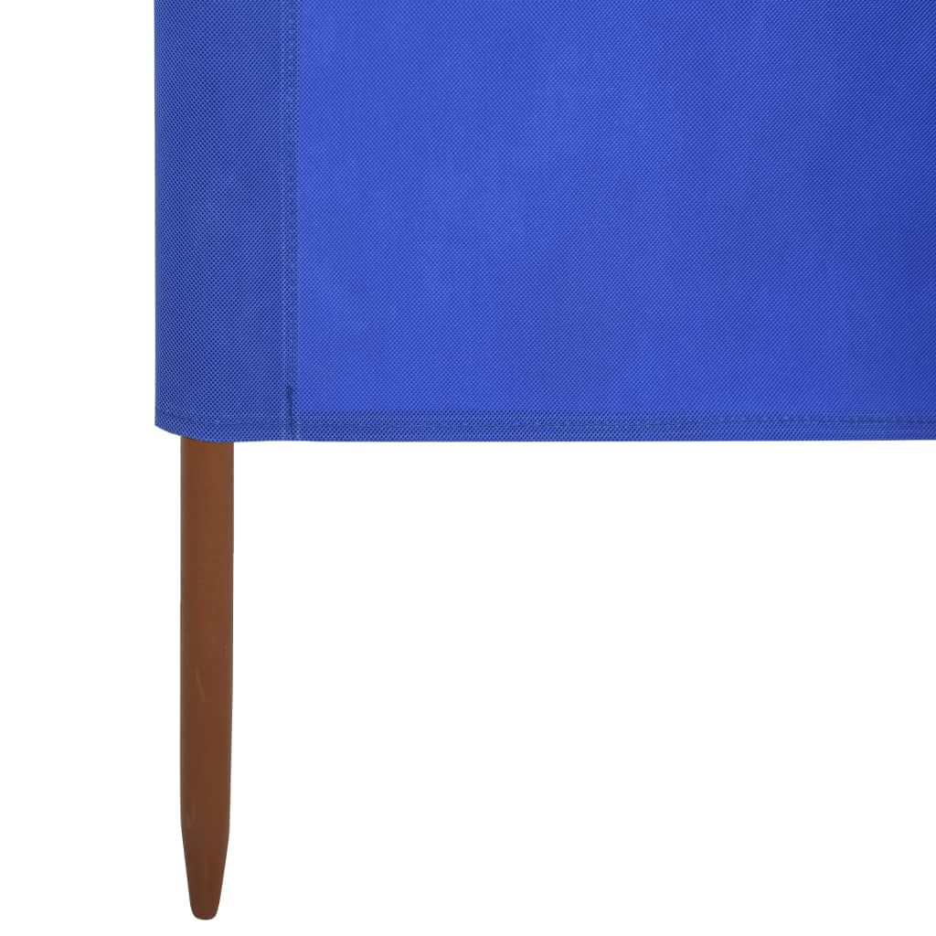 Windscherm 9-Panelen Stof Azuur Blauw