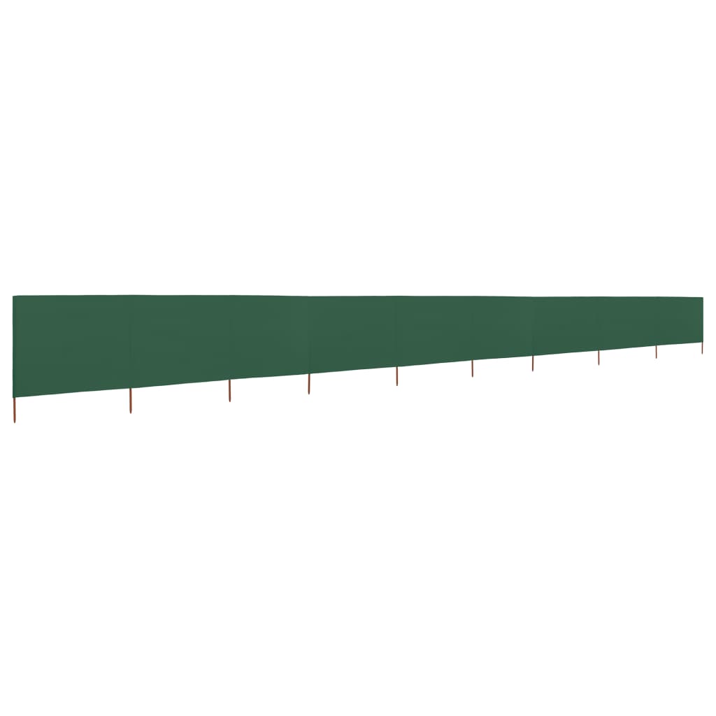 Windscherm 9-Panelen Stof Groen