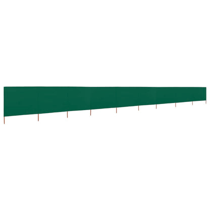 Windscherm 9-Panelen Stof Groen
