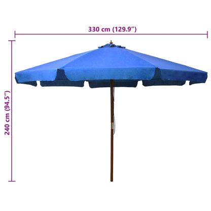 Parasol Met Houten Paal 330 Cm