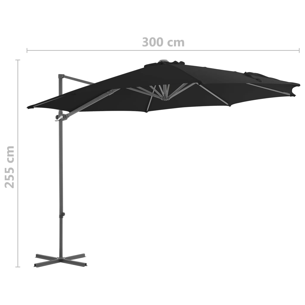 Zweefparasol Met Stalen Paal 300 Cm