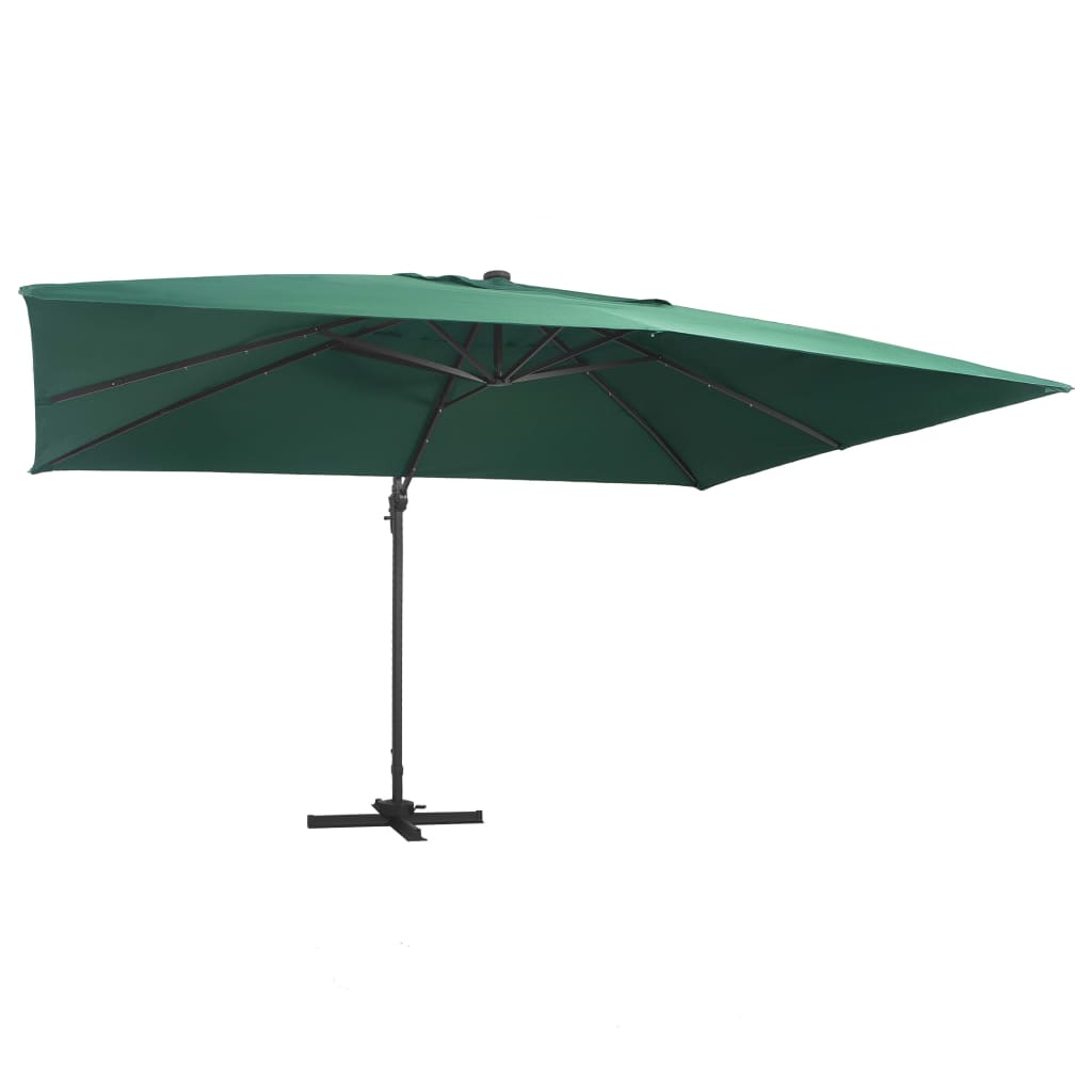 Zweefparasol Met Led En Aluminium Paal 400X300 Cm