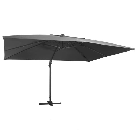 Zweefparasol Met Led En Aluminium Paal 400X300 Cm