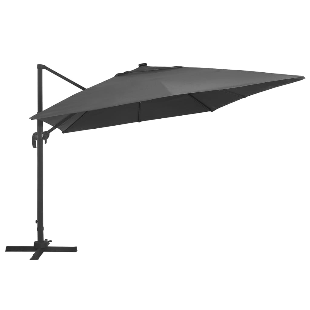 Zweefparasol Met Led En Aluminium Paal 400X300 Cm