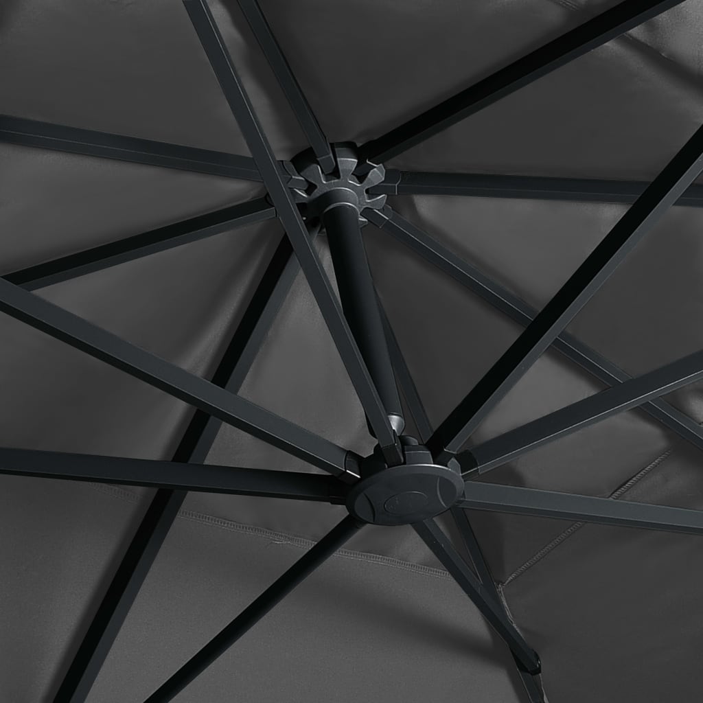 Zweefparasol Met Led En Aluminium Paal 400X300 Cm