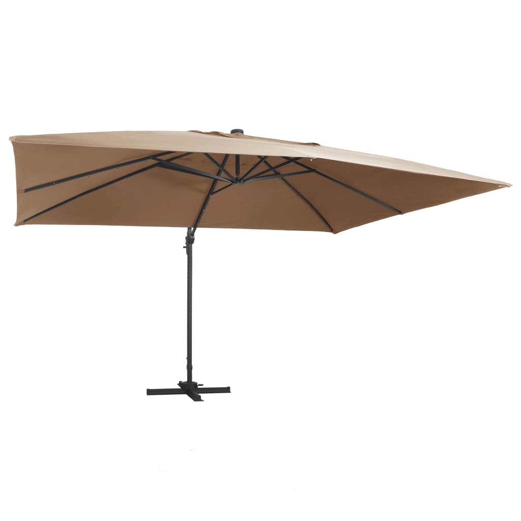 Zweefparasol Met Led En Aluminium Paal 400X300 Cm