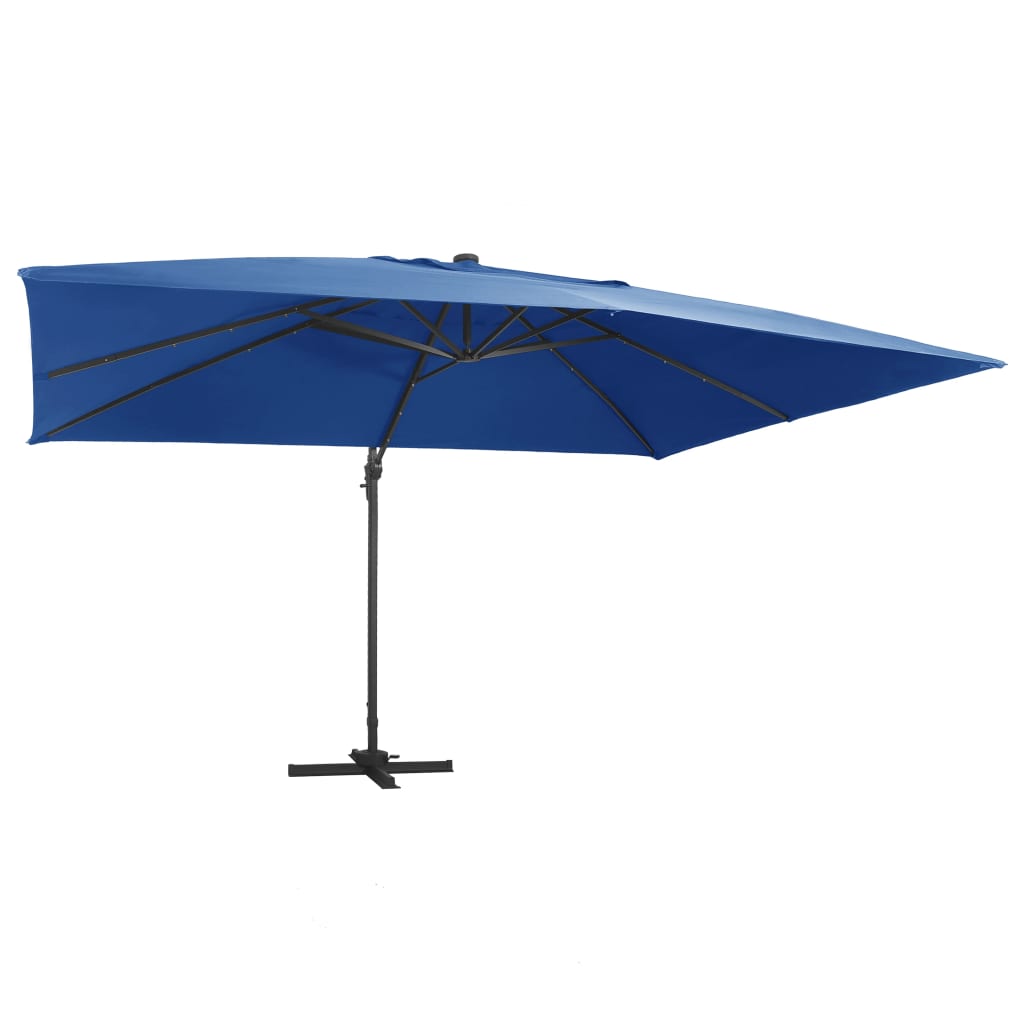 Zweefparasol Met Led En Aluminium Paal 400X300 Cm