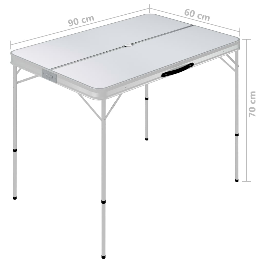 Campingtafel Inklapbaar Met 2 Banken Aluminium