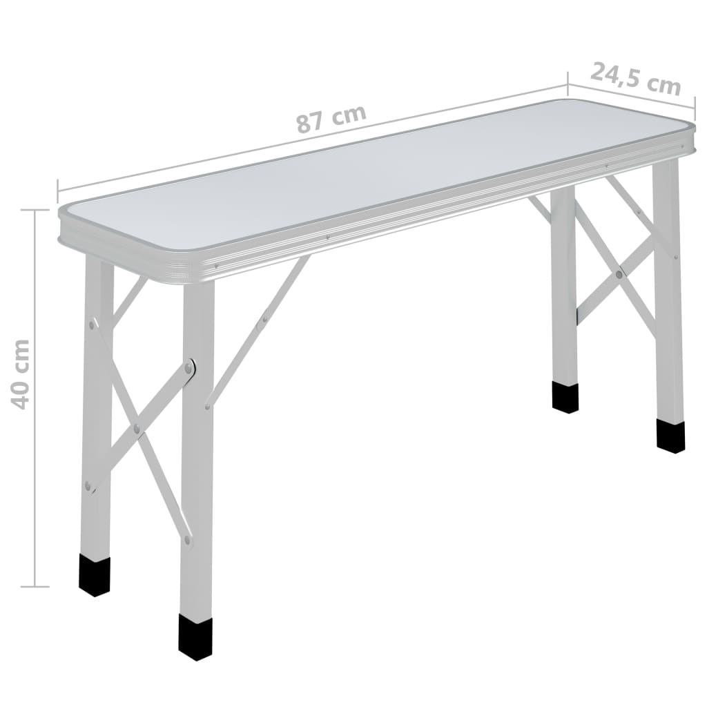 Campingtafel Inklapbaar Met 2 Banken Aluminium