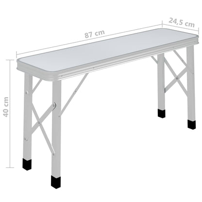 Campingtafel Inklapbaar Met 2 Banken Aluminium