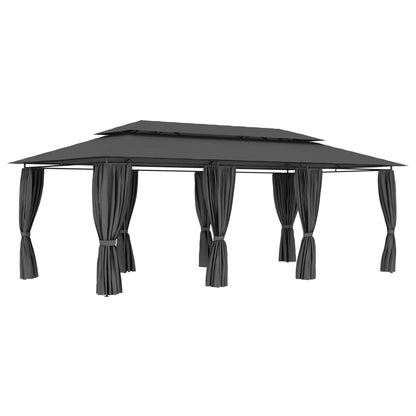 Prieel Met Gordijnen 180 G/M² 600X298X270 Cm