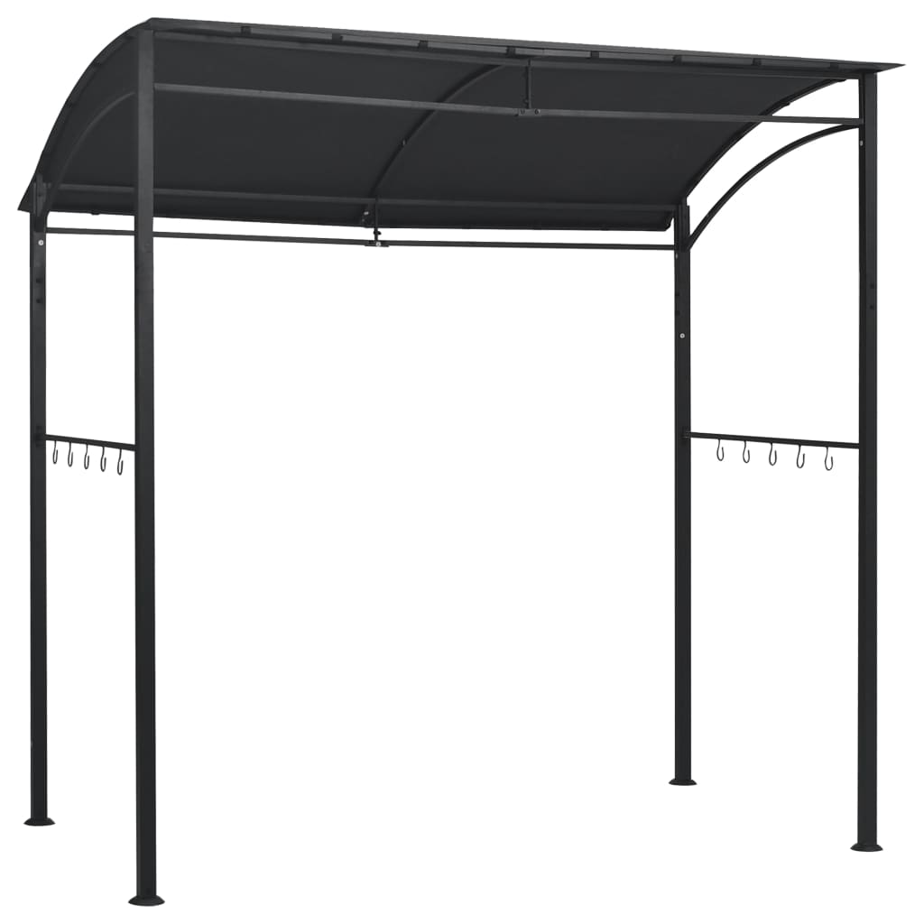 Barbecue Paviljoen 215X150X220 Cm Staal Antraciet Beige En Goud