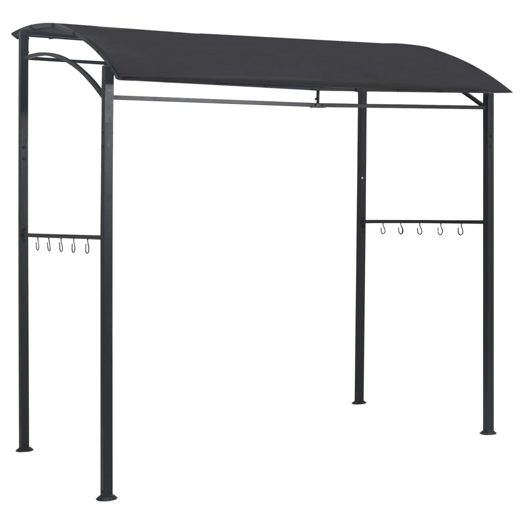 Barbecue Paviljoen 215X150X220 Cm Staal Antraciet Beige En Goud