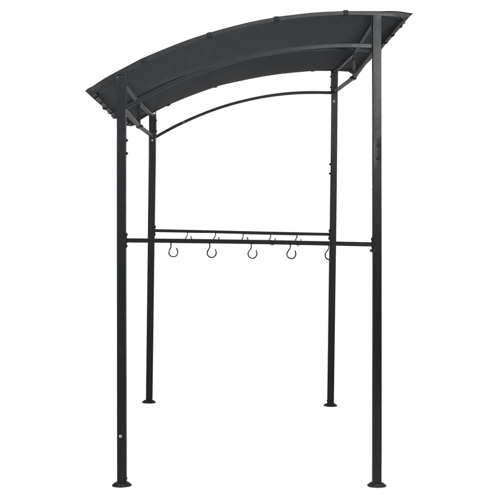 Barbecue Paviljoen 215X150X220 Cm Staal Antraciet Beige En Goud