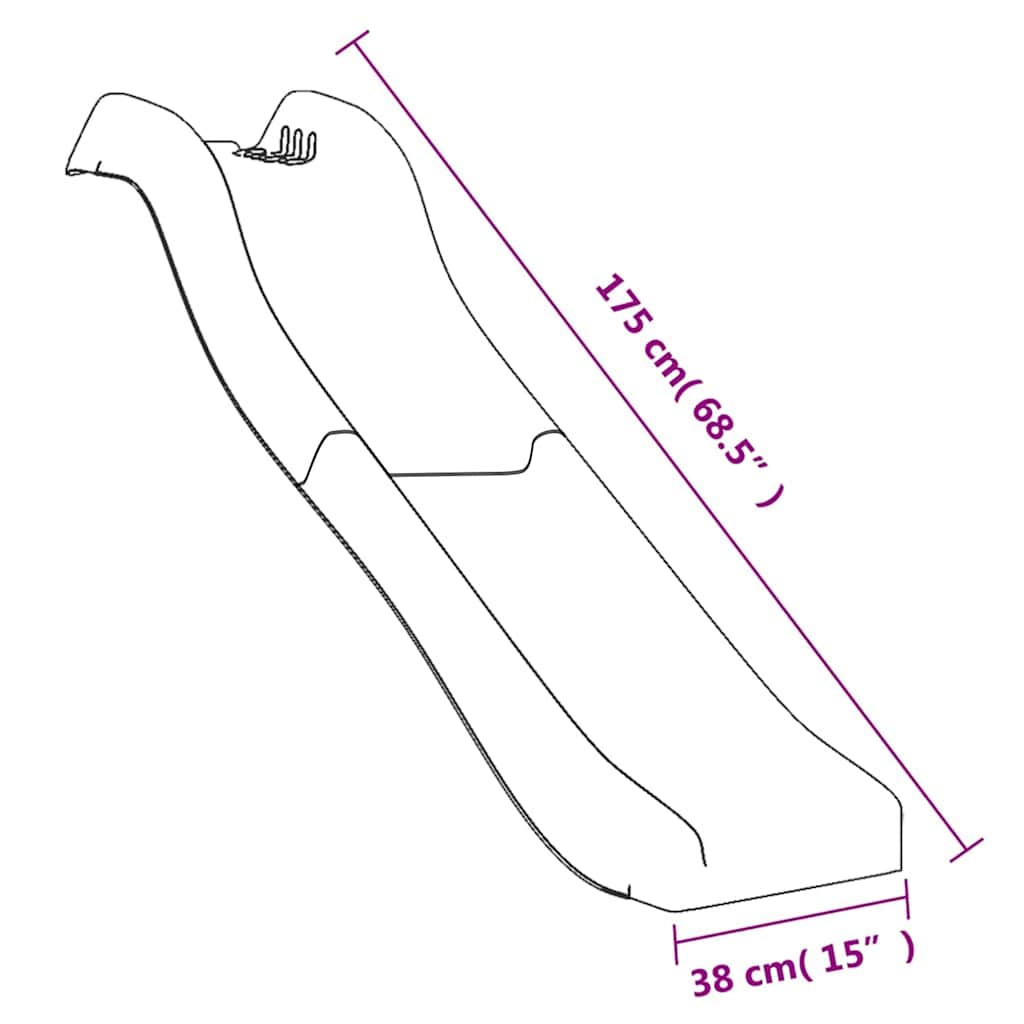 Glijbaan 175X38X23 Cm Polypropeen Blauw