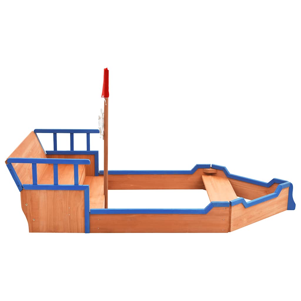 Zandbak Piratenschip 190X94,5X101 Cm Vurenhout