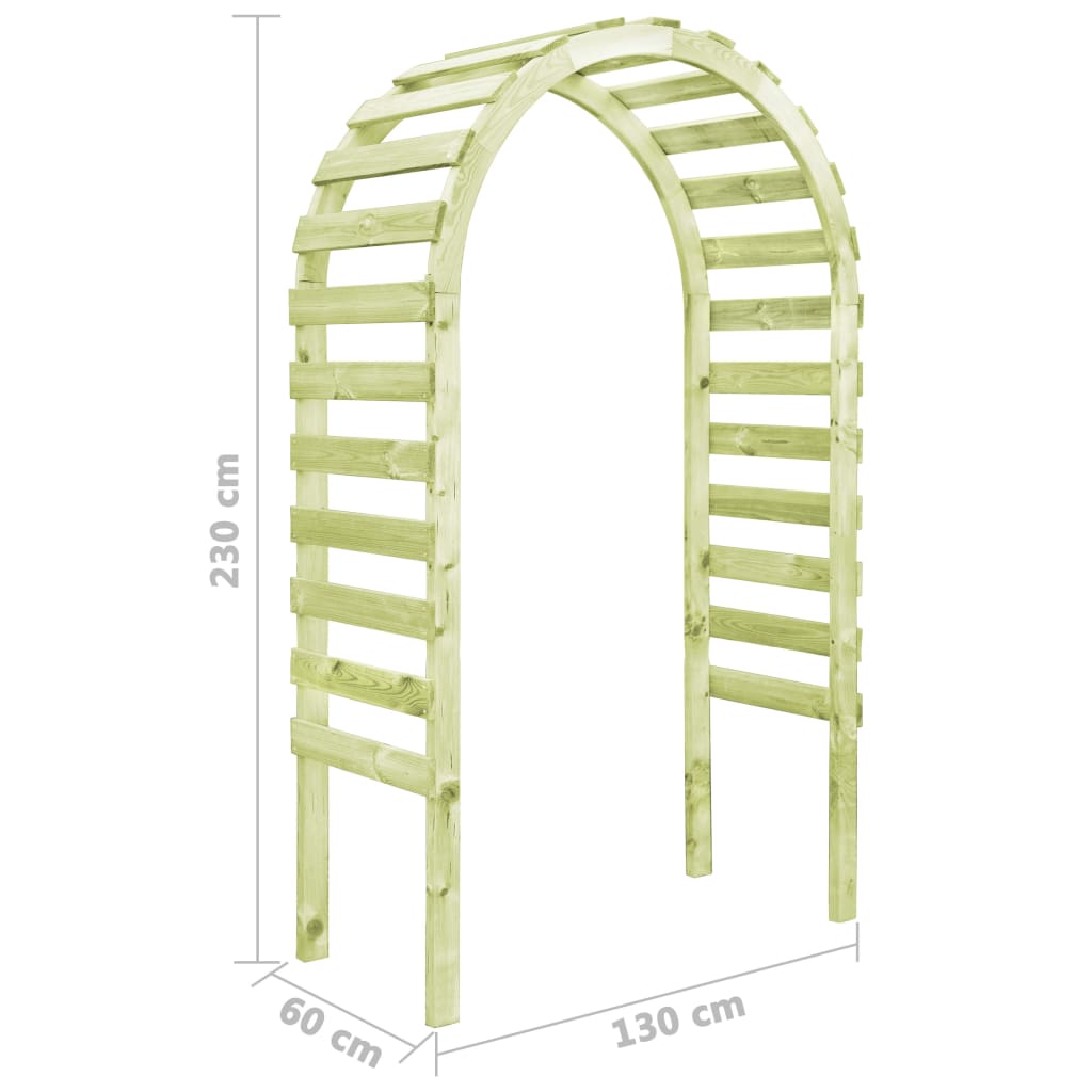 Pergola 130X60X230 Cm Geïmpregrd Grenenhout