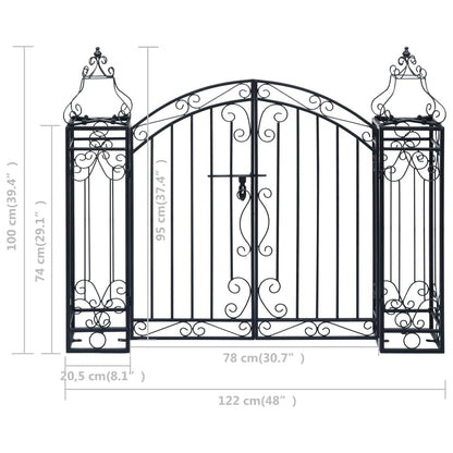 Poort Decoratief 122X20,5X100 Cm Smeedijzer