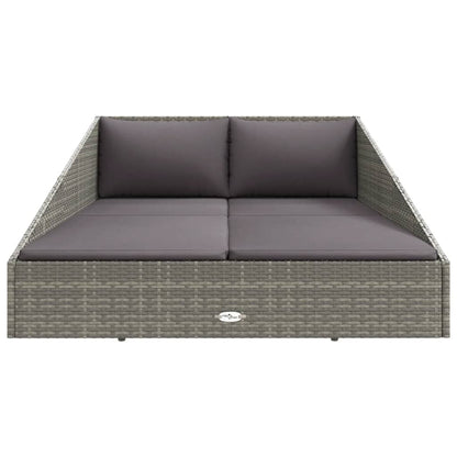 Tuinbed 110X200 Cm Poly Rattan Grijs