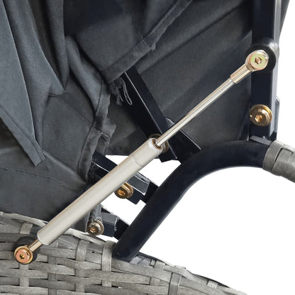 Loungebed Met Luifel Poly Rattan