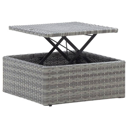 Tuinbed Met Luifel Poly Rattan Gemengd
