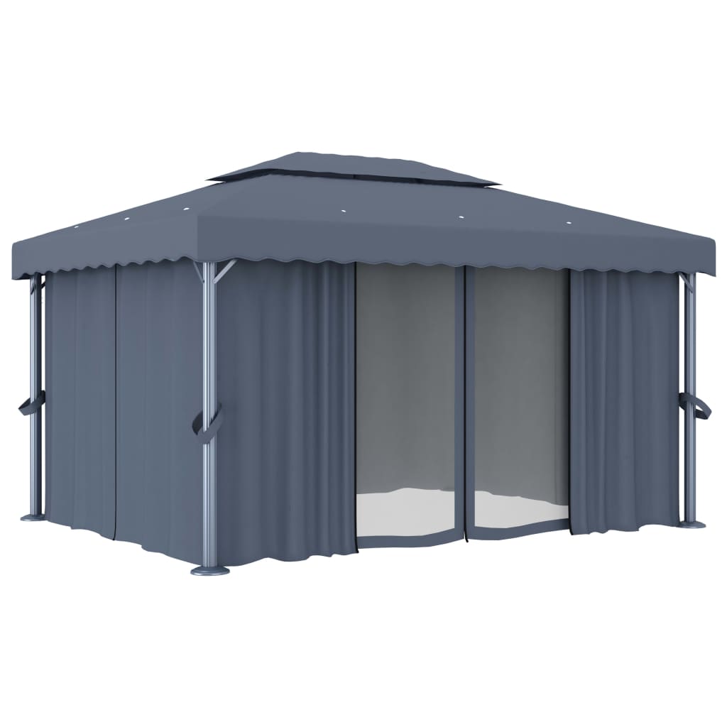 Prieel Met Gordijn Aluminium