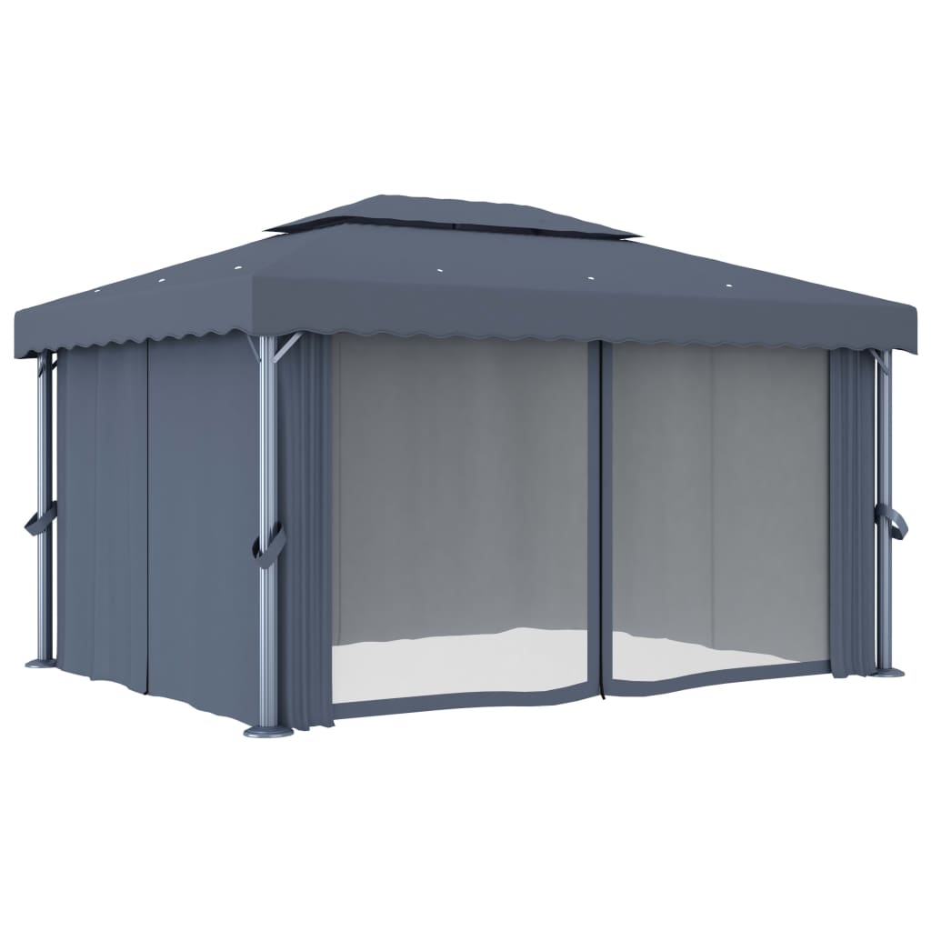 Prieel Met Gordijn Aluminium