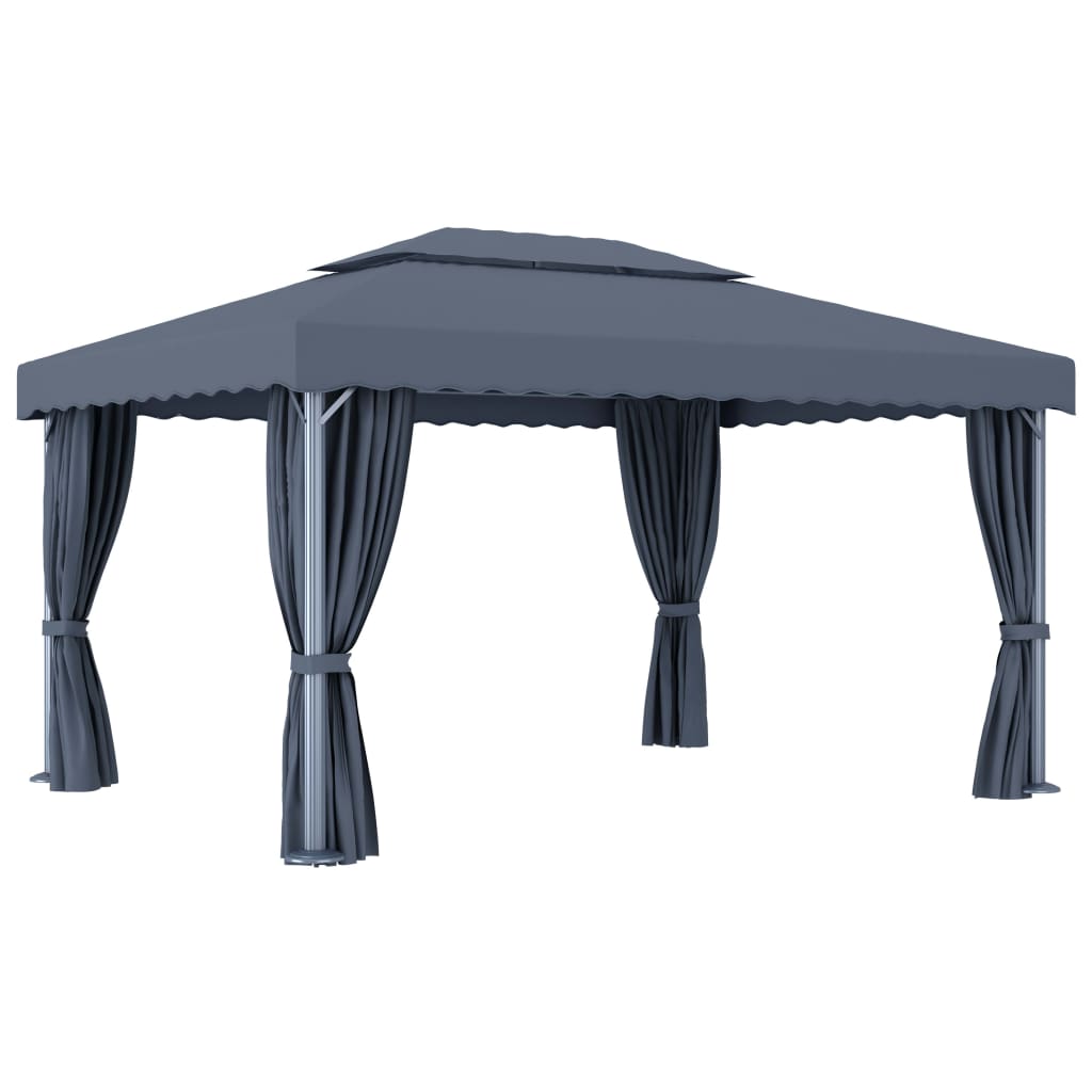 Prieel Met Gordijn Aluminium
