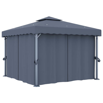 Prieel Met Gordijn Aluminium