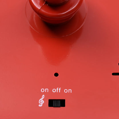 Straatlantaarn Met Kerstman 81X40X Pvc Zwart En Rood