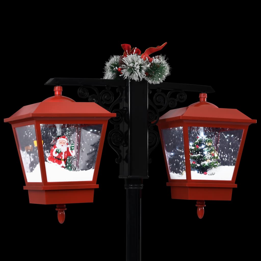 Straatlantaarn Met Kerstman 81X40X Pvc Zwart En Rood