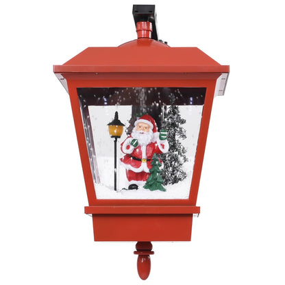 Kerstwandlamp Met Led-Lampjes En Kerstman 40X27X45 Cm Rood Zwart En Rood