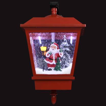 Kerstwandlamp Met Led-Lampjes En Kerstman 40X27X45 Cm Rood Zwart En Rood