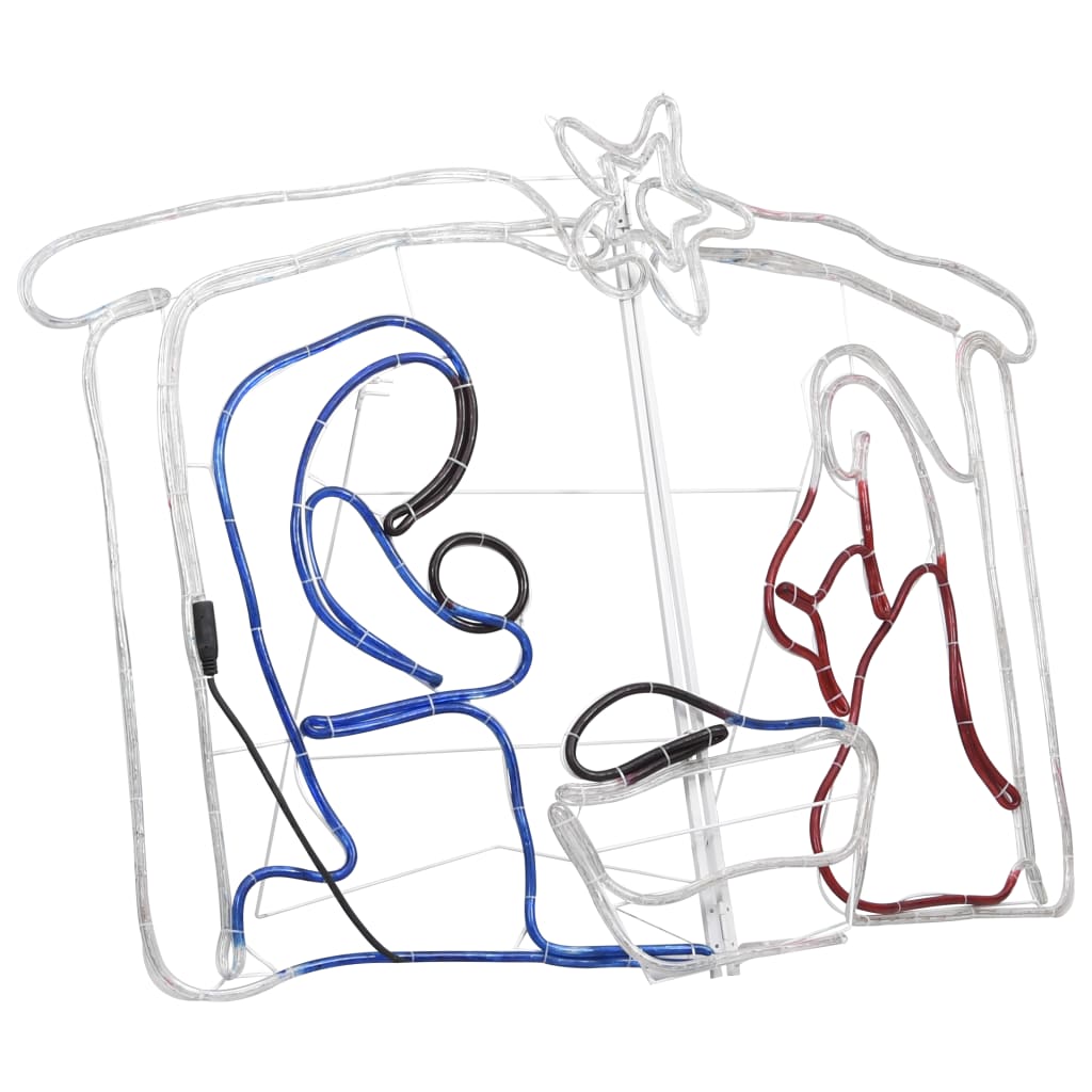 Kerstdecoratie Kerststal 240 Led's 116X41X87 Cm Koudwit