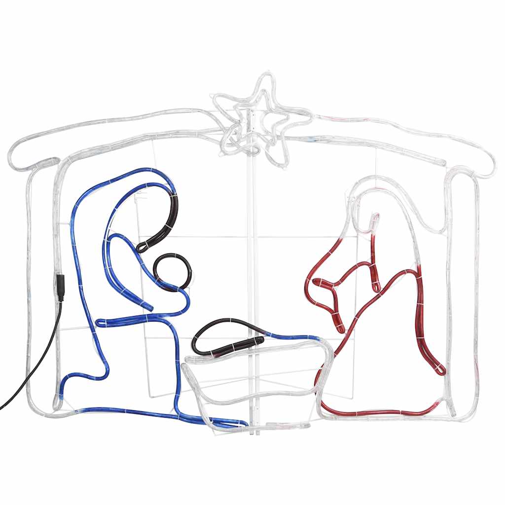 Kerstdecoratie Kerststal 240 Led's 116X41X87 Cm Koudwit