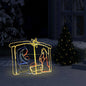 Kerstdecoratie Kerststal 240 Led's 116X41X87 Cm Koudwit