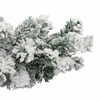 Kerstslinger Met Sneeuw Pvc Groen