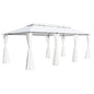 Prieel Met Gordijnen 180G/M² 600X298X270 Cm Wit