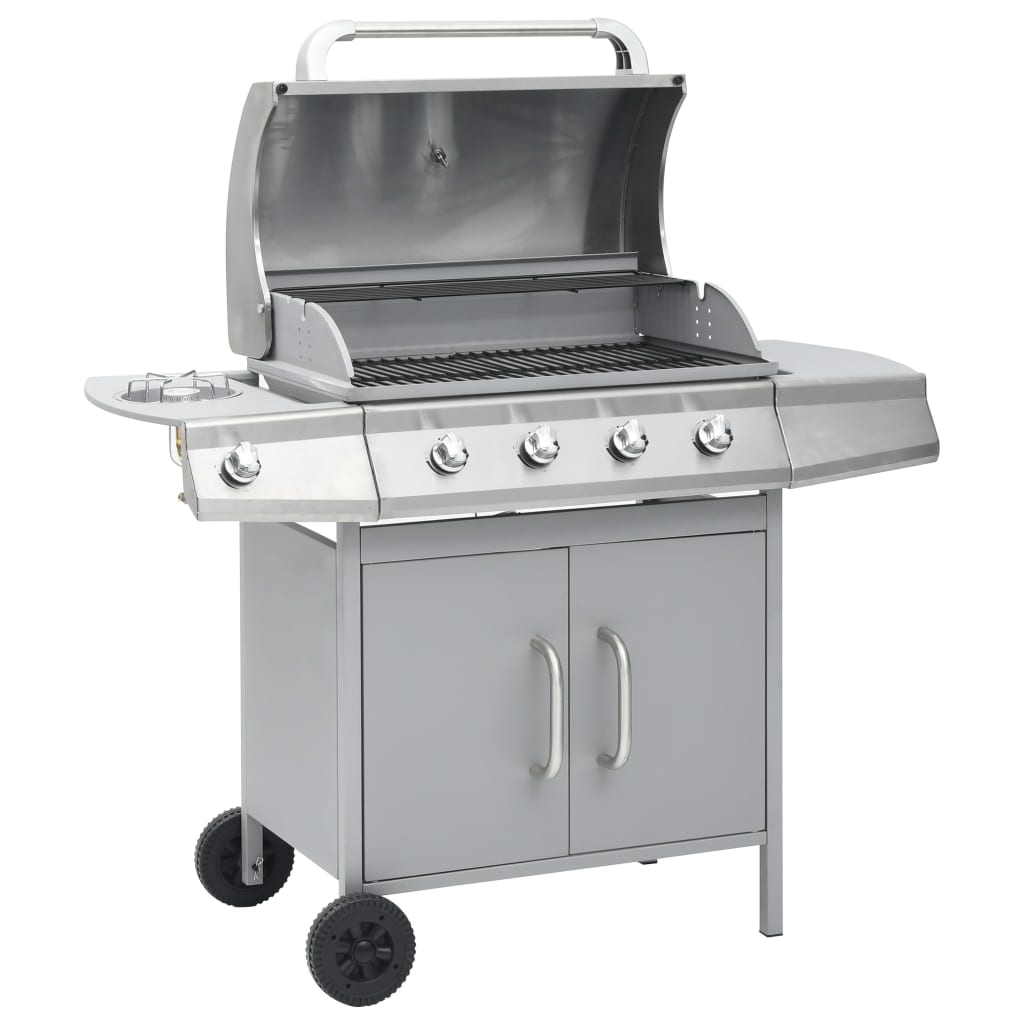 Gasbarbecue 4+1 Kookzone Roestvrij Staal Kleurig