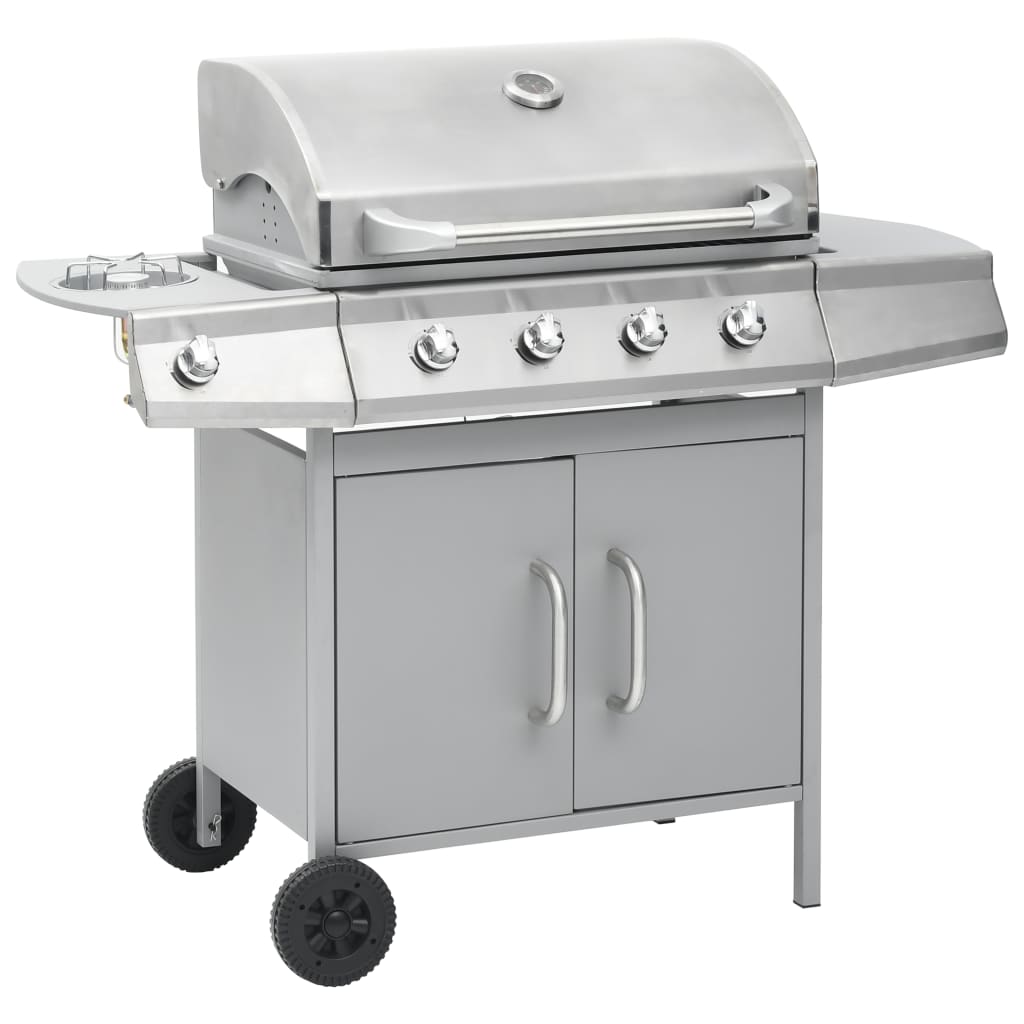 Gasbarbecue 4+1 Kookzone Roestvrij Staal Kleurig