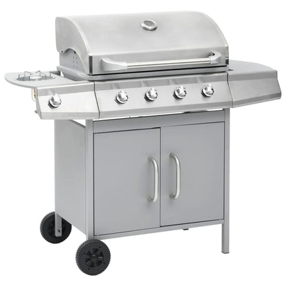Gasbarbecue 4+1 Kookzone Roestvrij Staal Kleurig