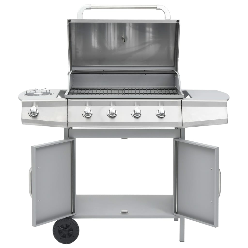 Gasbarbecue 4+1 Kookzone Roestvrij Staal Kleurig